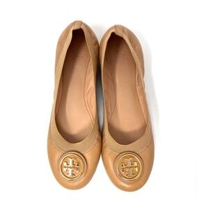 Tory Burch Caroline Beige Leather
Elastic Logo Ballet Flats Size‎ 8.5